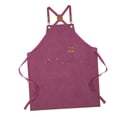 thumbnail image 4 of Tongina Denim Apron, Canvas Apron, Adjustable Strap Work Apron, Kitchens Chef Pocket Apron for BBQ Chefs Potters Gardening Cafes Bars Pink, 4 of 8