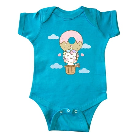 

Inktastic Unicorn Donut Balloon Gift Baby Boy or Baby Girl Bodysuit