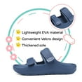 thumbnail image 2 of Cyiecw Mens Womens Double Buckle Slides Adjustable EVA Flat Slippers Summer Slip On Slide Sandals, 2 of 7