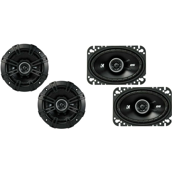 Kicker DSC50 5.25-Inch (130mm) Coaxial Speakers w/ 43DSC4604 4x6" Coaxial Bundle