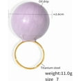 thumbnail image 6 of Big Round Ball Statement Ring for Women Stainless Steel Exaggerated Chunky Ring Finger Rings Comfort Fit Geometric Unique Jewelry Christmas Party, 6 of 10