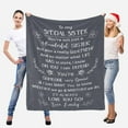 thumbnail image 2 of LHSHID Personalized My Best Sister Blanket Custom Throw Blanket Birthday Gift Idea for Her BFFs Women Sister Gifts for Sister BFF Soul Sister Gifts Long Distance Gifts, 2 of 5