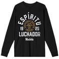 thumbnail image 6 of Modelo 1925 Espiritu Luchador Logo Crew Neck Long Sleeve Black Adult Tee, 6 of 6