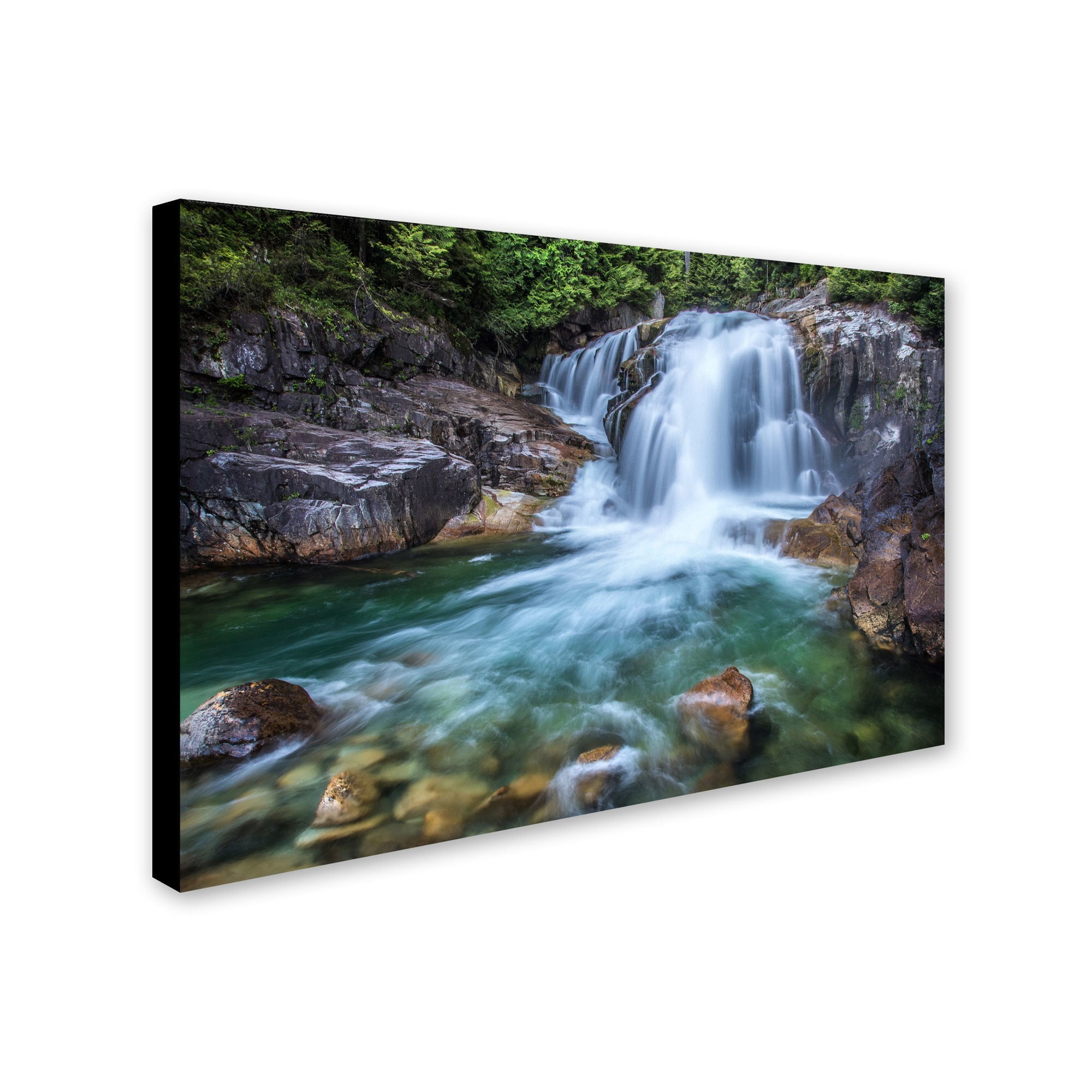 Trademark Fine Art "Golden Ears Falls" Canvas Art by Pierre Leclerc