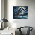 thumbnail image 4 of EastSmooth Large Wall Art For Living Room Canvas Wall Decor For Office Modern Wall Decorations For Bedroom Blue Starry sky Aurora Scenery Wolf Pictures Artwork Posters Home Decor, 4 of 6