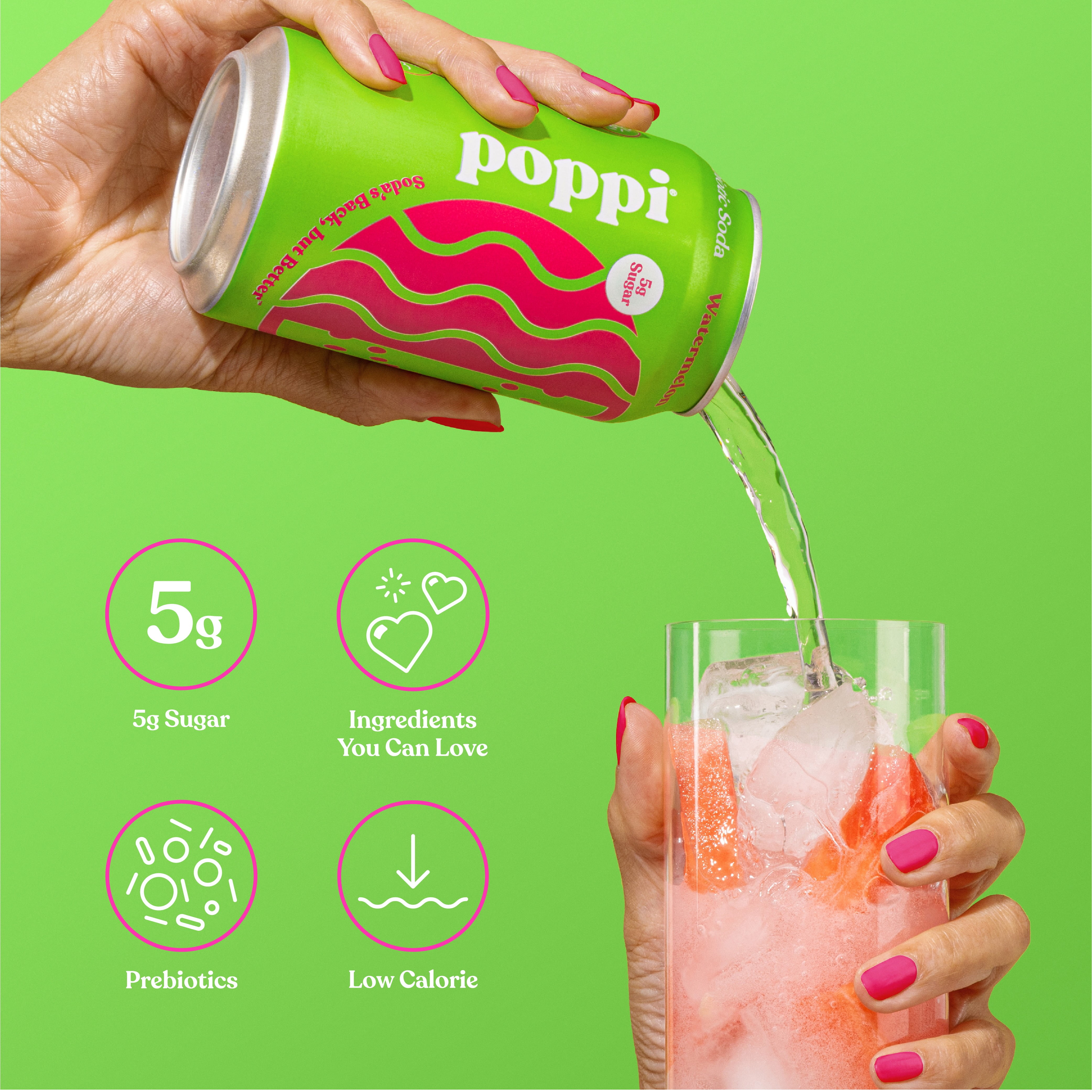 Poppi Prebiotic Soda, Beach Party Variety Pack, 12 Pack, 12 oz
