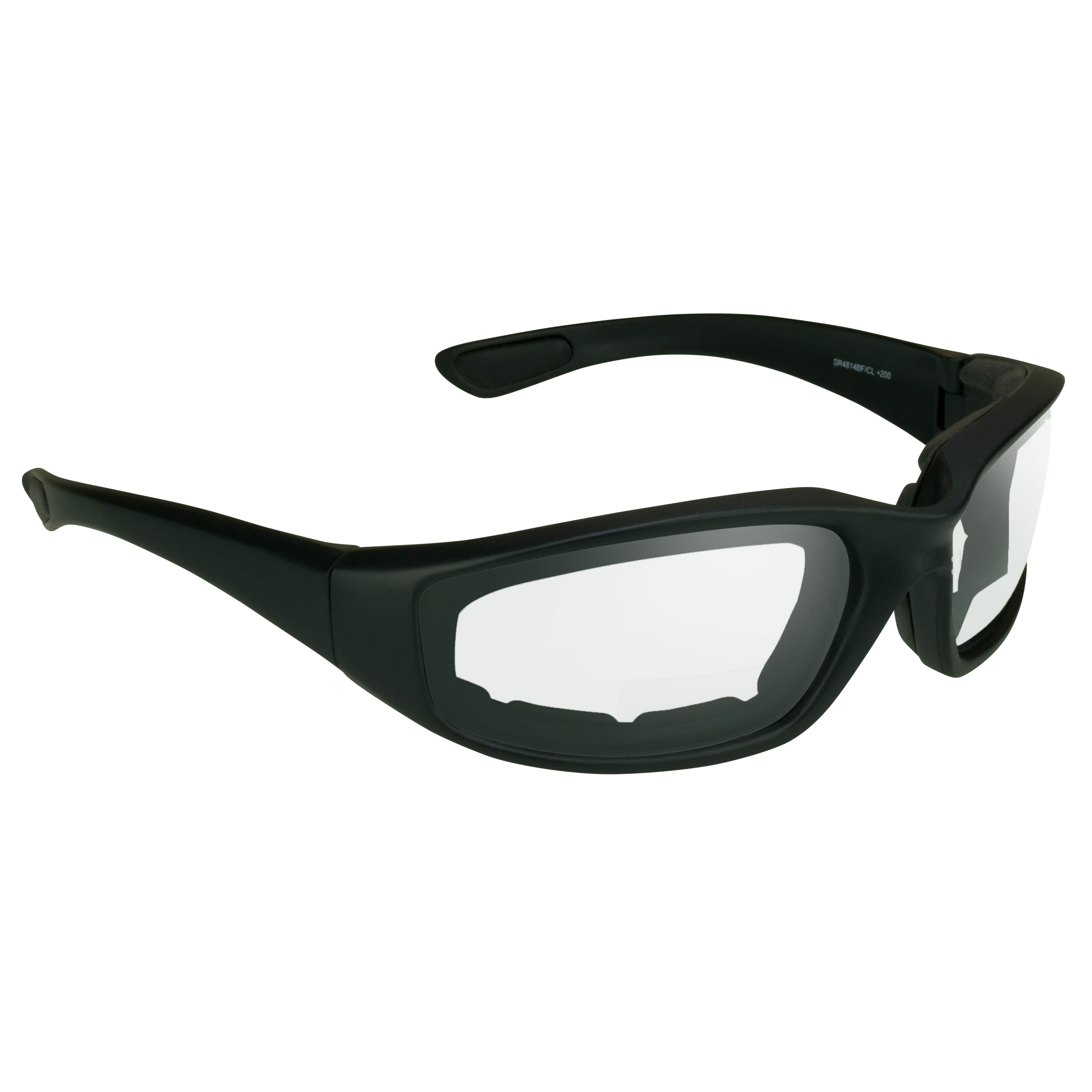 Fit Large Head Sizes. Bikershades Bifocal Motorcycle Sunglass Reader Z87 Safety Padded Mens 