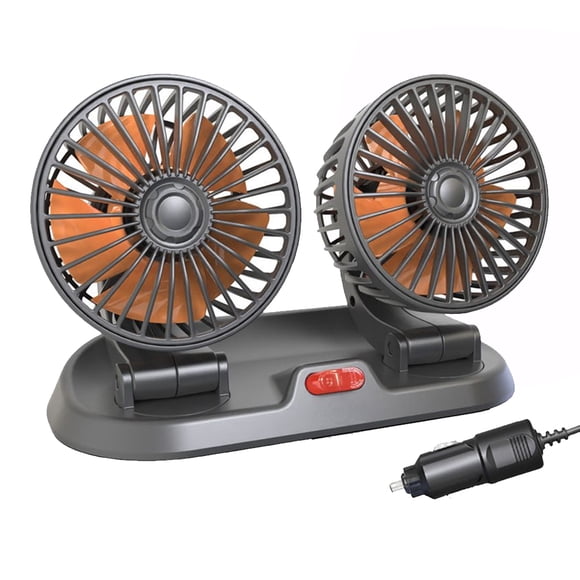 Baohd Car Dual Head Dashboard Fan Foldable Adjustable Summer Universal Automotive Vehicle Cooling Fans Cooler Accessories 24V