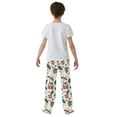 thumbnail image 4 of FORMRS Boys Pajama Pants with Pockets Size 13-14Y Kids Lounge Sleep Bottoms, White Christmas Holly, 4 of 8