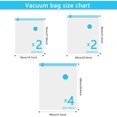thumbnail image 2 of PinesC Vacuum Storage Bags - 8 Pack Reusable Strong Space Saver Compression Bags - Vacuum Pack Bags Double Zip Seal Travel Vacuum Storage Bags for Clothes Duvets Quilts Bedding Pillo, 2 of 5