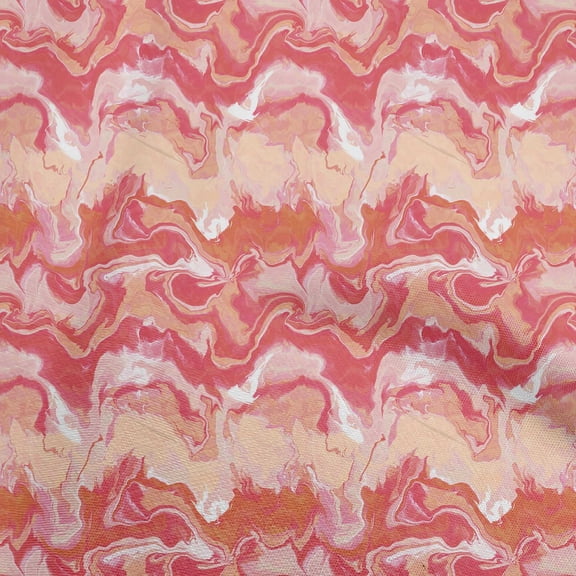 oneOone Polyester Spandex Red Fabric Abstract Sewing Craft Projects Fabric Prints By Yard 56 Inch Wide