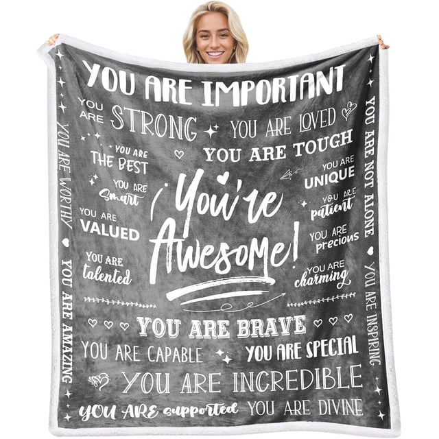 LHSHID Men Blanket Get Well Gifts for Men You are Awesome Soft Throw Blanket Inspirational Gift for Him Thinking of You Friendship Gifts for Woman Feel Better After Surgery Gifts 50"x60"