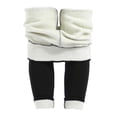 thumbnail image 1 of Leggings de talle alto con bolsillos fríos, medias forradas, leggings Fixget de forro polar negro para mujer SG, 1 of 9