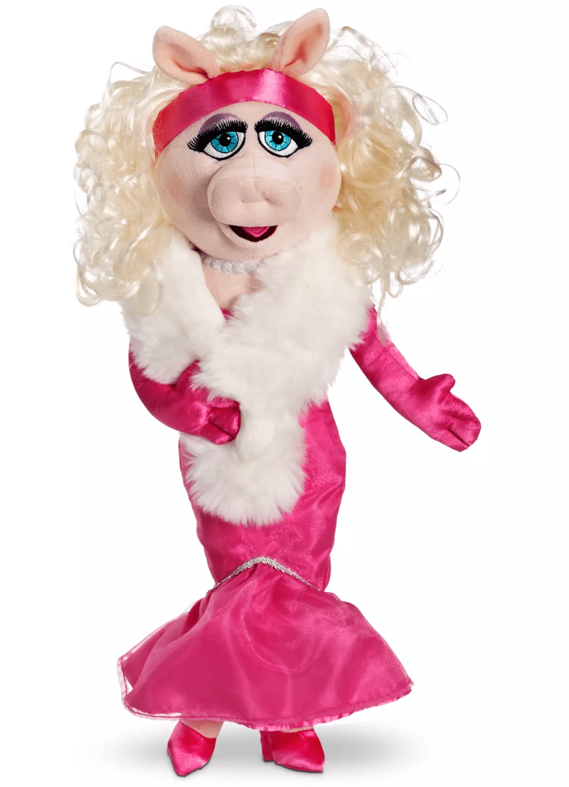 Disney Miss Piggy Plush, The Muppets Medium 19 Inch, Soft Fabric
