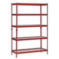 thumbnail image 1 of Muscle Rack UR482472WD5-R 5-Shelf Steel Shelving Unit, 48" Width x 72" Height x 24" Length, Red, 1 of 5