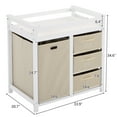 thumbnail image 2 of Zimtown Baby Changing Table,Dresser Baby Diaper Changing Station with Laundry Hamper,Infant Nursing Table with 3 Storage Drawers,Removable Safety Rail & Strap for Bedroom,White, 2 of 10