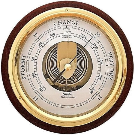 Fischer Barometer Pascal, Brass-Mahogany 6.7" / 170 mm - 1434B-22-US (US Version)