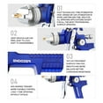 thumbnail image 4 of ENDOZER Professional HVLP Gravity Feed Air Spray Gun Set with 1.4 1.7 2.0mm Nozzles, Paint Gun with 1000cc Aluminum Cup for Auto Paint, Wall Painting, Base Coatings, 4 of 6
