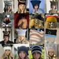 thumbnail image 4 of COMEET Beanie Hat, Girl Y2K-theme Party Hat Knitted Hat Balaclava-hat Thicken Devil Hat Cat Ear Hat Photo, 4 of 20