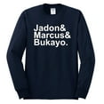 thumbnail image 2 of Wild Bobby, Jadon & Marcus & Bukayo, Sports, Men Long Sleeve Shirt, Navy, XX-Large, 2 of 5