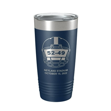 

2022 Tennessee vs. Alabama 52 - 49 Tumbler Football Helmet Travel Mug UT Bama Coffee Cup 20 oz Navy Blue