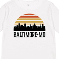 thumbnail image 4 of Inktastic Baltimore Maryland Skyline Sunset Boys or Girls Long Sleeve Toddler T-Shirt, 4 of 5