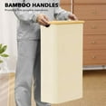 thumbnail image 6 of SpaceAid Slim Laundry Hamper with Lid, 65L Narrow Tall Clothes Basket Bin, Beige, 6 of 6