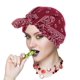thumbnail image 2 of Elegante gorro indio con puntera musulmana adornado con flores de anacardo y lazo, diseño decorativo, 2 of 6
