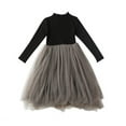 thumbnail image 2 of Esaierr Girls Spring Fall Dresses for Kids Toddler,Baby Long Sleeve Pullover Tutu Dress Little Big Girls Dress Fluffy Tulle A-line Princess Dress Tulle Skirt Black Party Dresses for 3-12Y, 2 of 8