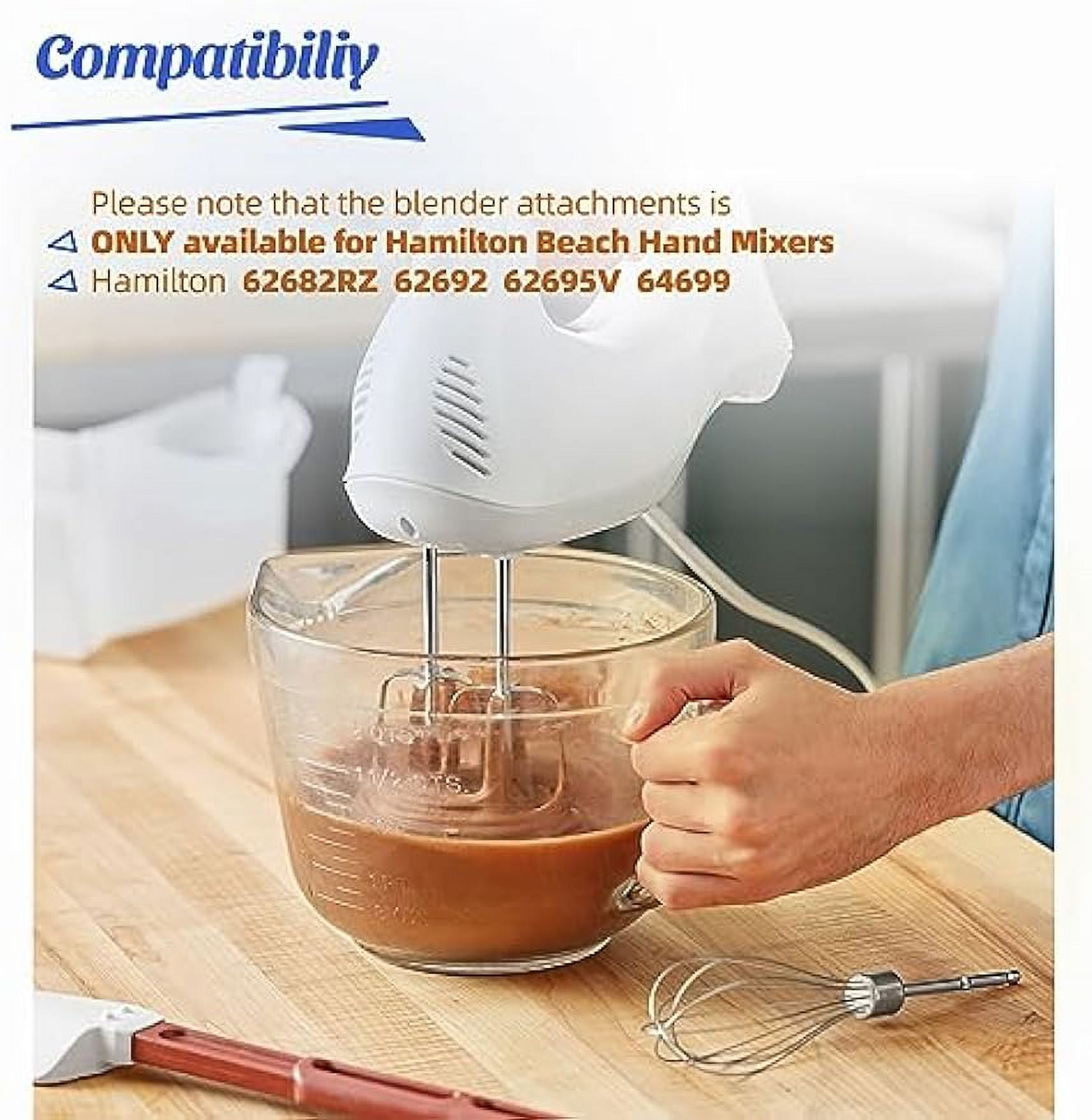 ANTOBLE Hand Mixer Beaters Compatible with Hamilton Beach Hand Mixer  Replacement Beaters Attatchment 62682RZ 62692 62695V 64693 64699 for  Hamilton Egg