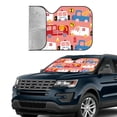 thumbnail image 3 of Kdxio Cartoon with Traffic Elements Print Front Windshield Sun Shade,Folding Auto Sunshade for Car Truck SUV-Medium, 3 of 7