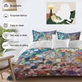 thumbnail image 4 of Colorful Stone Bedding 3 Piece Duvet Cover Set Twin Size, Rainbow Abstract Oil Painting Brushwork Soft Microfiber Comforter Cover with Zipper Closure & Pillowcases, FadeResistant Quilt Cover, 4 of 9