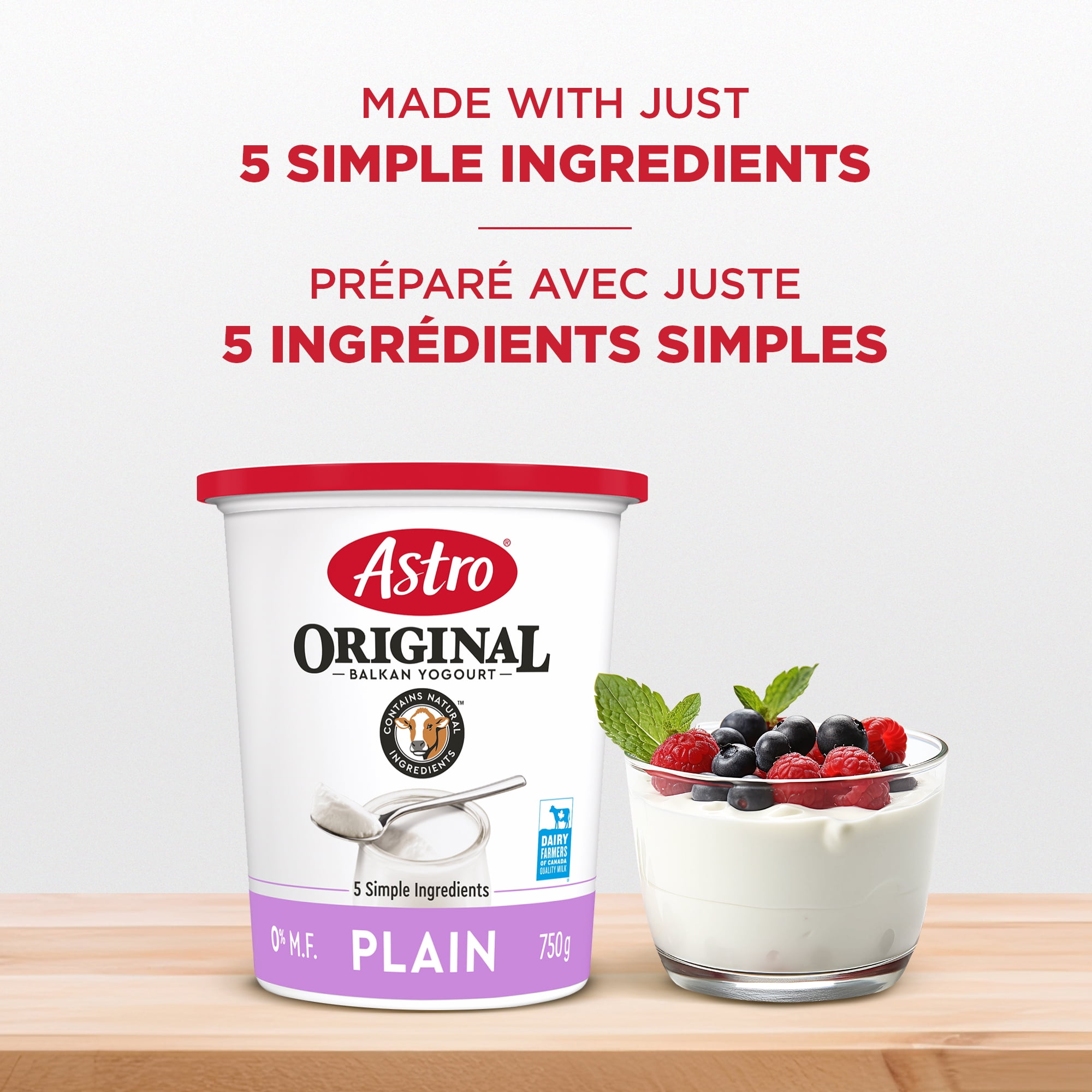 Astro Original Yogurt Plain 0% 750g, Balkan Style, 750 g