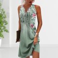thumbnail image 4 of Vestido corto de moda sin mangas para mujer Vestido midi elegante Traje de vacaciones estampado FLhrweasw  Para estrenar, 4 of 9
