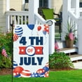 thumbnail image 3 of Tyidzon 4Th of July Independence Day Garden Flag 12x18 inch Double-Sided "4Th of July", Linen, Fade-Resistant Water-Repellent, Reinforced Sleeve for Yard Front Porch Party, 3 of 5
