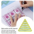 thumbnail image 4 of Patchwork Ruler Craft Clear Scale Acrílico Costura de costura Embalaje Alineado Plantilla Arte Hogar Manual Recorte Herramienta Estudiante 3 Colores Triangular sidaley HA012302-01, 4 of 7