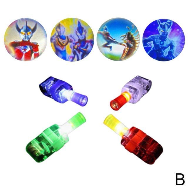 Lumière LED pour Doigt - Design de Dessin Animé, Motifs Multiples, Portable