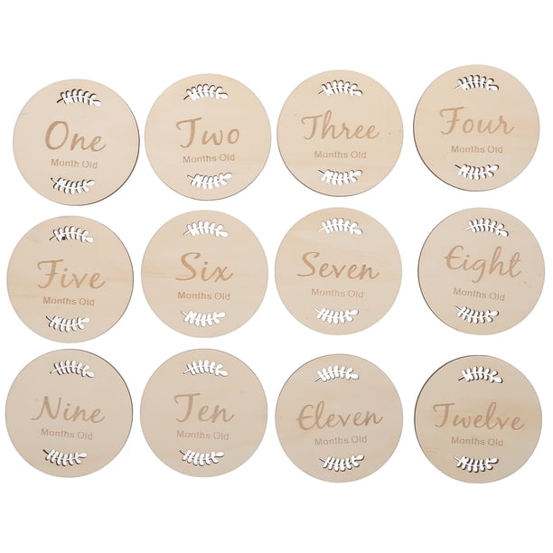 KAKOWELY 1 juego de tarjetas de hitos para bebés, tarjetas fotográficas de madera, marcador de hitos del viaje del embarazo