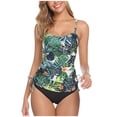 thumbnail image 1 of OJinShaWanO Swim Wear for Ladies Maternity 2025 Two Piece Womens Tankini Swimsuits Tankini Bathing Suit Tops with Shorts Swimwear, 1 of 8