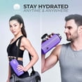 thumbnail image 3 of ALBOR Triple Insulated Water Bottle with Straw and 4 interchangeable lids Stainless Steel And Leak Proof 32 Oz Lilac, 3 of 7