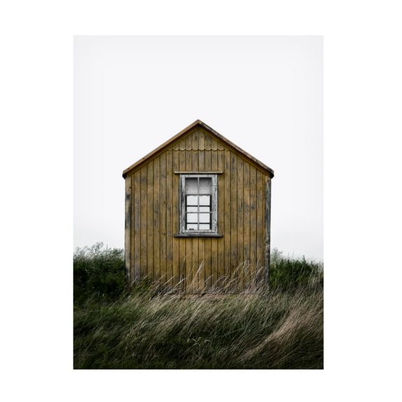 Canvas Wall Art - Lotte Gronkjar 'Beach Hut' Wall Art for Living Room, Bedroom, or Office Décor by Trademark Fine Art - 14 x 19 Inches