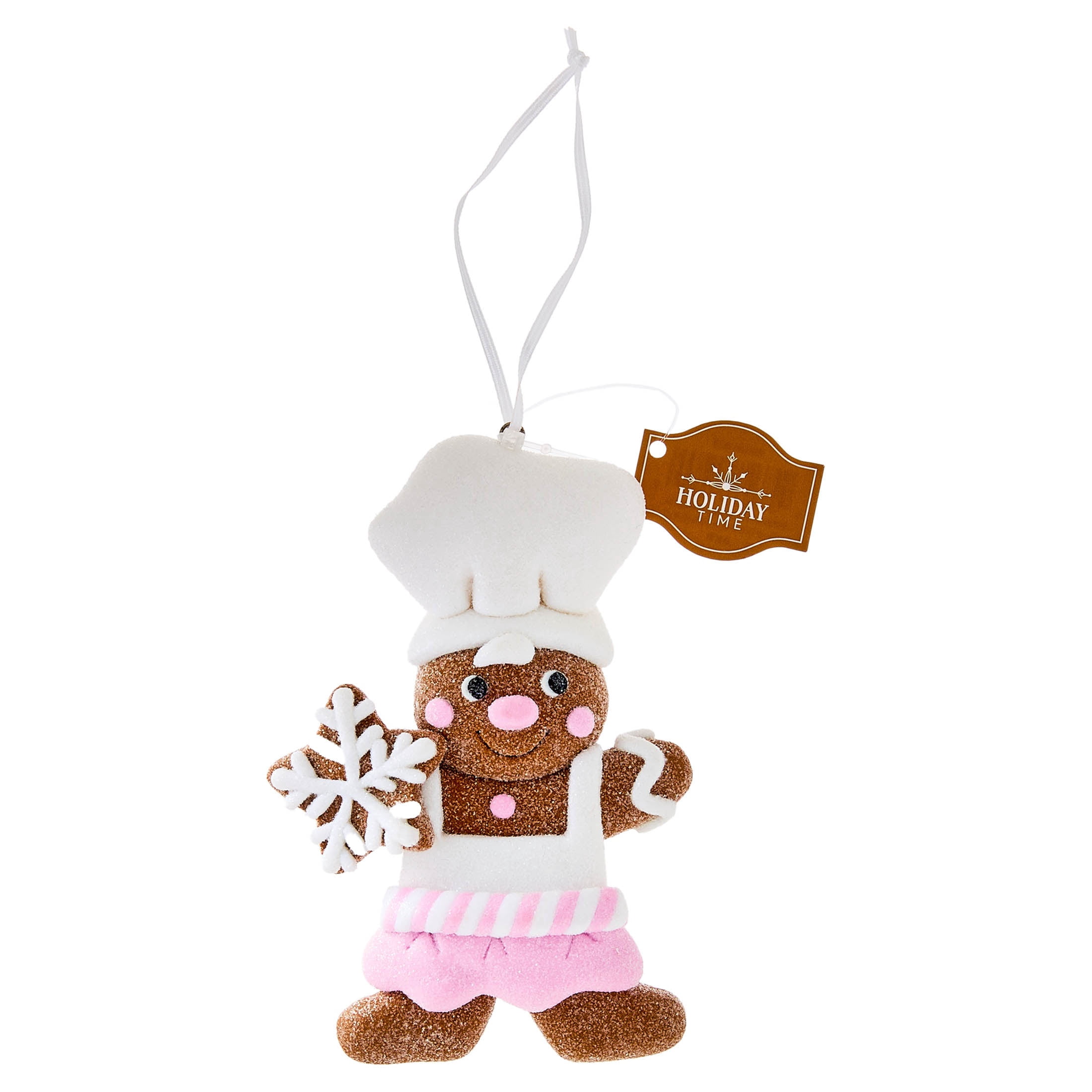 Multicolor Clay Dough Snowflake Gingerbread Chef Christmas Ornament, 4.5", by Holiday Time