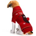thumbnail image 3 of Dog Sweater Pet Clothes for Dogs Christmas Reindeer, Red, XL, 3 of 7
