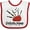 White and Red, variant on Inktastic Bagpiper Kids Future Piper Boys or Girls Baby Bib