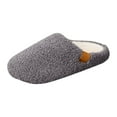 thumbnail image 5 of Slippers for Women Indoor Nonslip Flat Slip on Shoes Fuzzy Warm Winter Casual Lightweight Bedroom House Slides Grey Size 7.5, 5 of 6