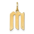 thumbnail image 3 of 14K Yellow Gold Upper Case Letter M Initial Charm Pendant, 3 of 4