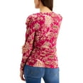 thumbnail image 2 of I.N.C Womens Floral Pullover Blouse, Pink, Small, 2 of 3