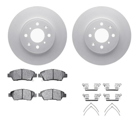 Dynamic Friction Company Front Geospec Brake Rotors with 5000 Advanced Brake Pads includes Hardware 4512-59141