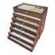 thumbnail image 1 of Joyero de madera con forro suave, apilable, de escritorio, multicapa, multiusos, transparente 7 capas, 1 of 9