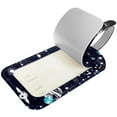 thumbnail image 2 of Square 2Pack PU Leather Galaxy Space Planets Cruise Luggage Tag with Privacy Cover and Name ID Tag for Travel Handbags Backpacks Luggage Tags, 2 of 6